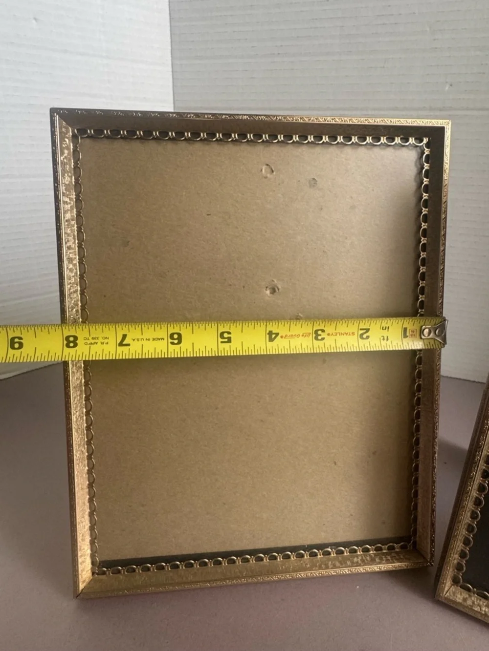 Set of Two Vintage Decorative Brass Picture Frames